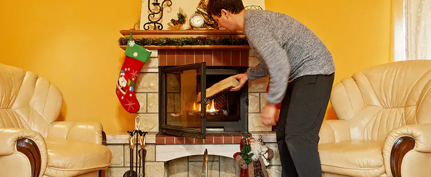 Rusted Metal Fireplace Restoration in Menasha, Wisconsin